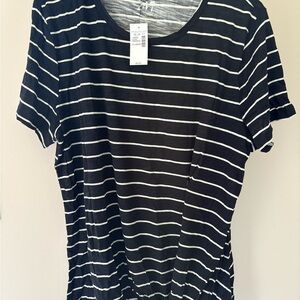 NWT Black and White Striped Women's Top